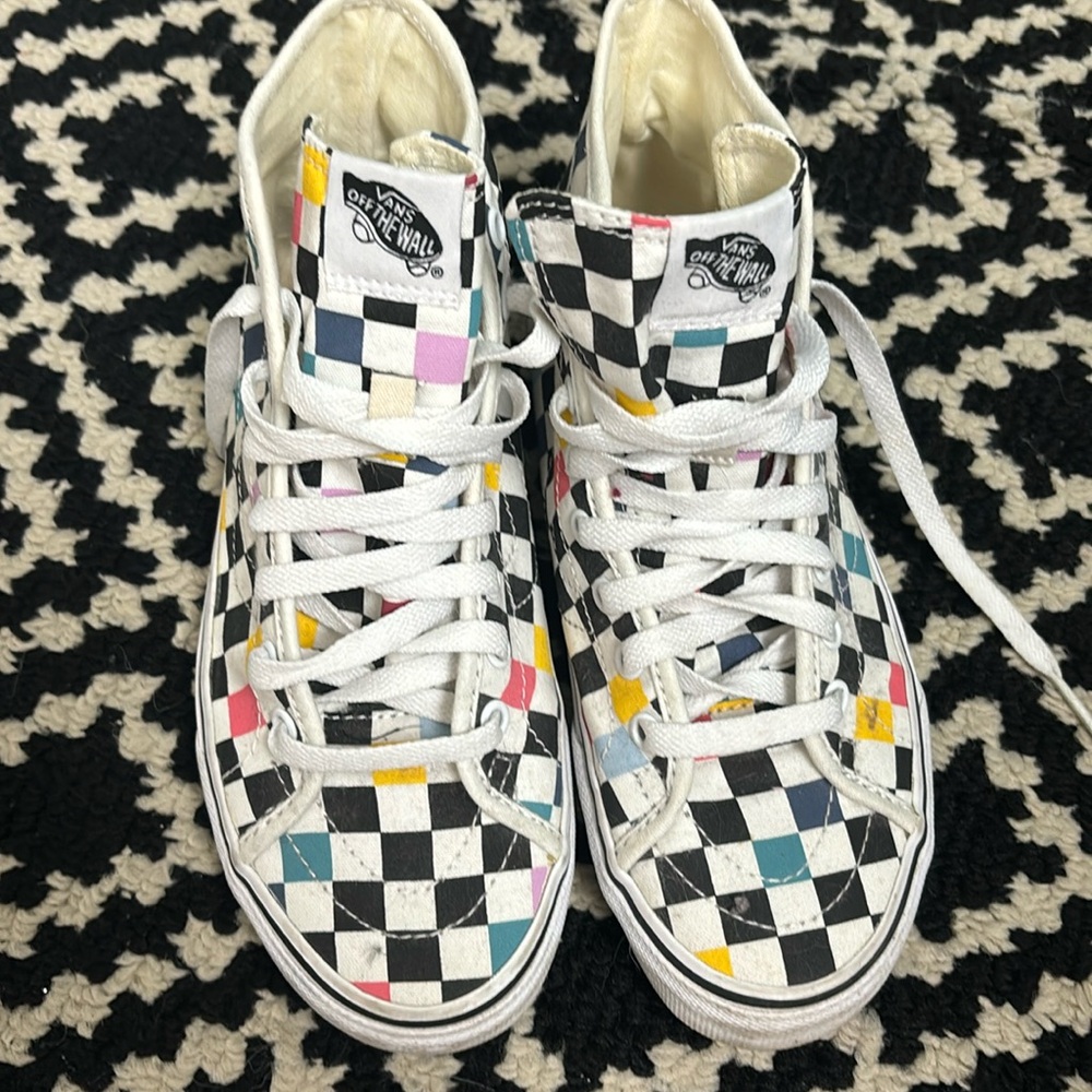 🛹🩶Checkered skateboard vans